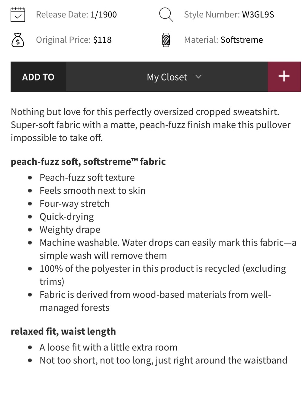 (2) lululemon athletica Cropped Softstreme Crew both size 6 - Picture 10 of 10